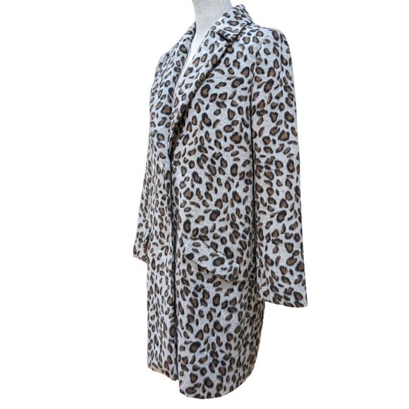 Pink Martini Collection Leopard Print Long Coat Size S - Picture 7 of 13
